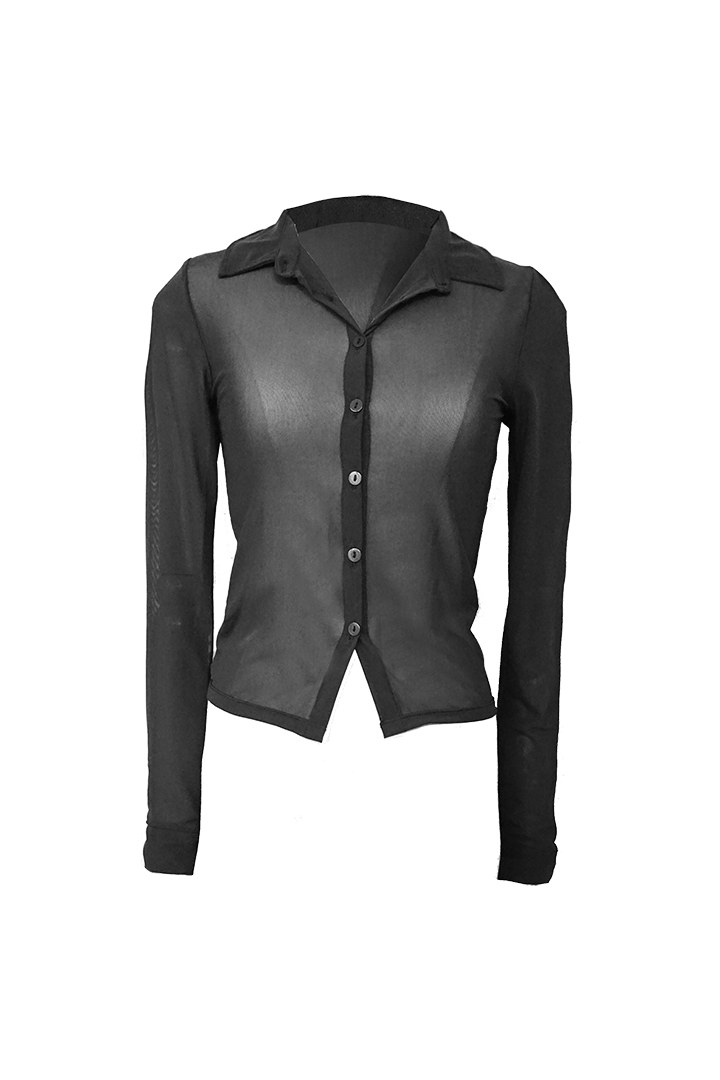 KAI SHEER SHIRT BLACK