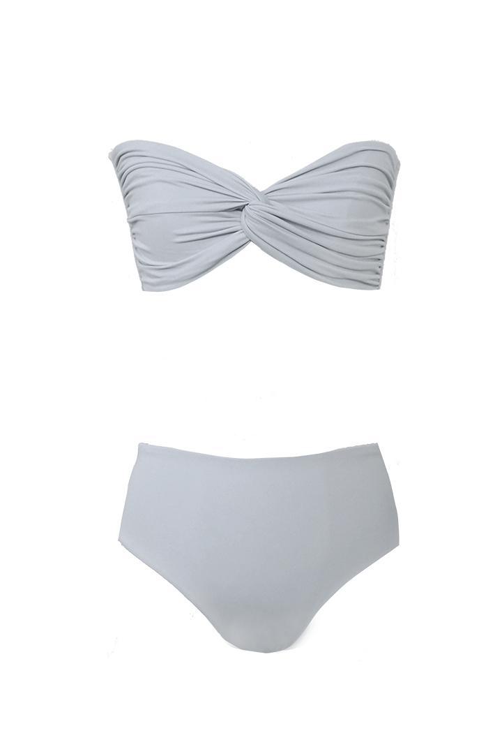 CAYMAN ISLAND BANDEAU BIKINI WHITE