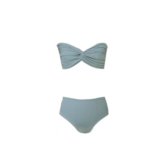 CAYMAN ISLAND BANDEAU BIKINI ASH BLUE