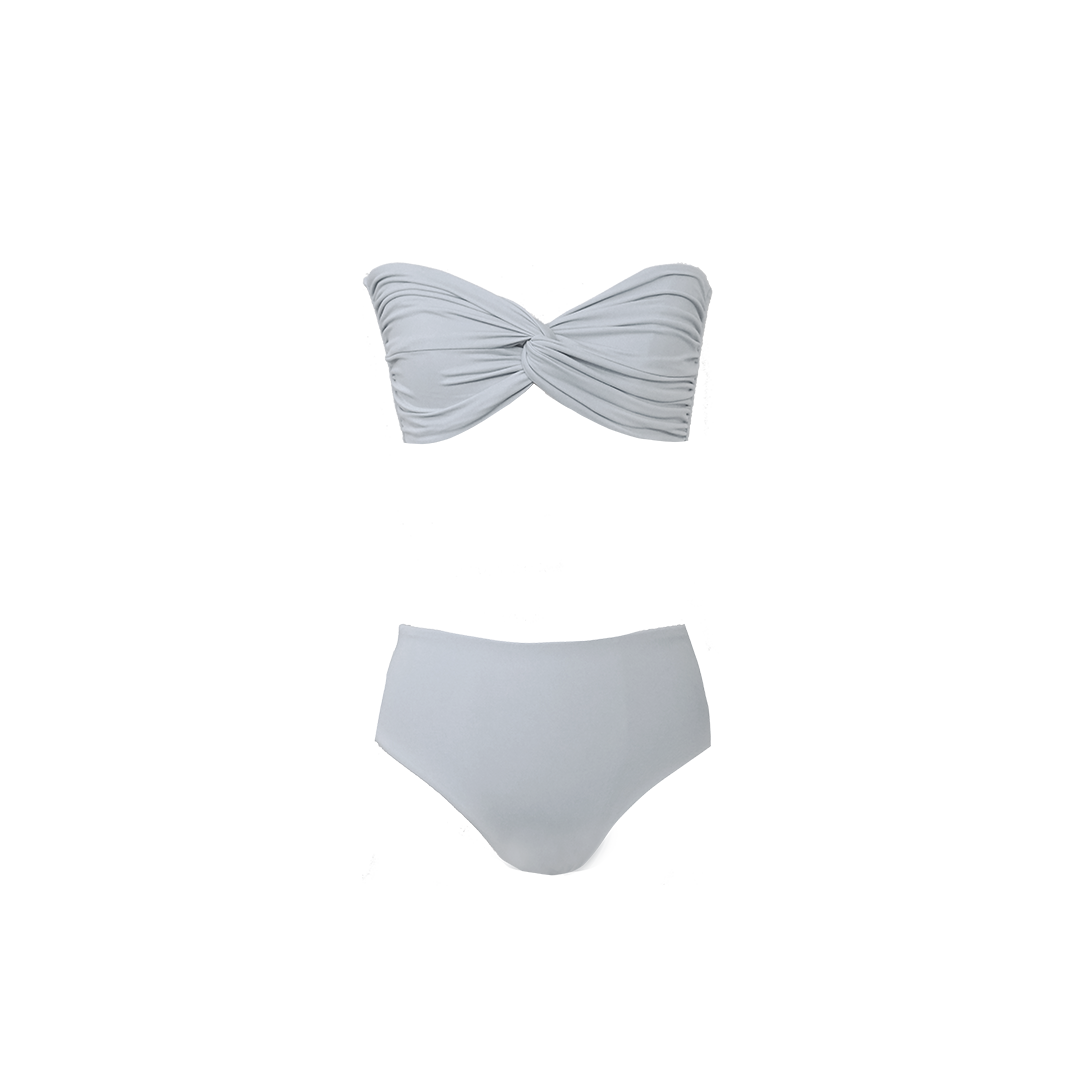 CAYMAN ISLAND BANDEAU BIKINI WHITE